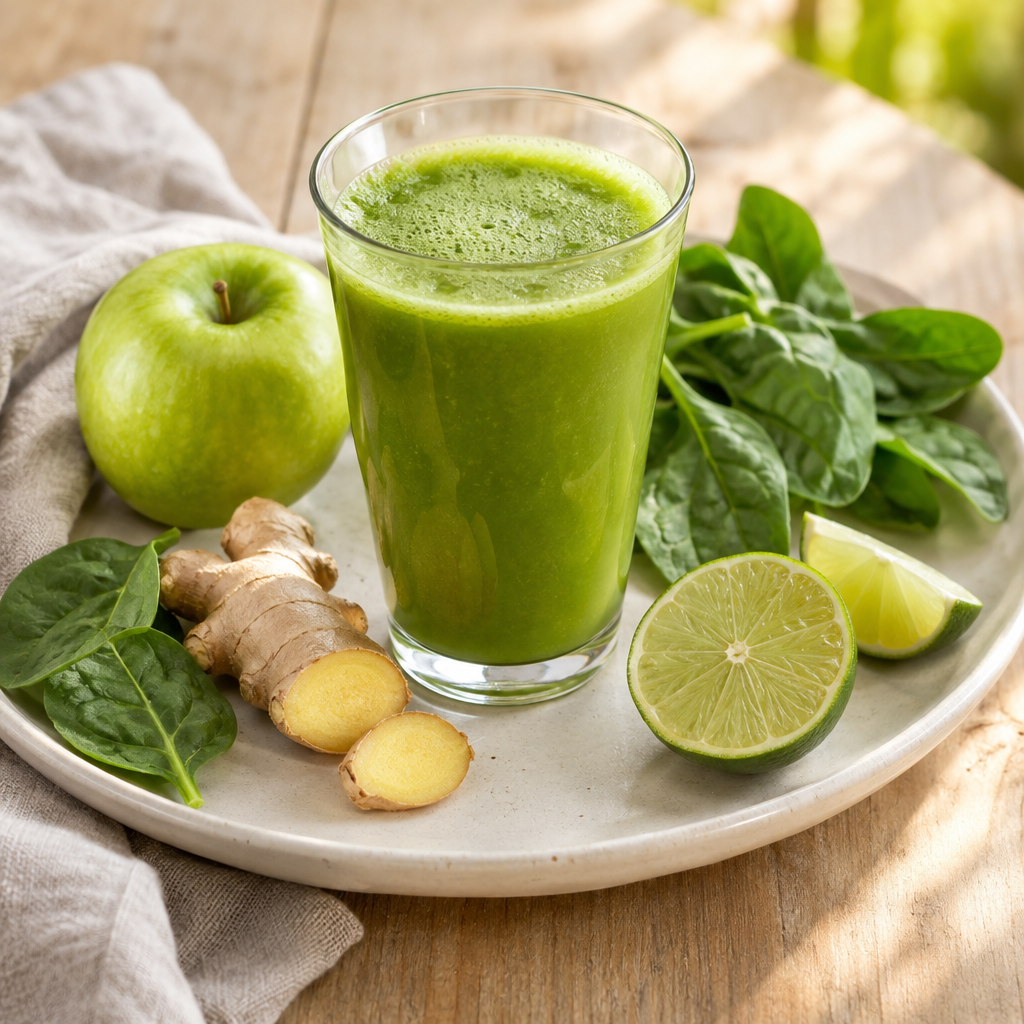 Photo du plat Jus détox pomme-épinard-gingembre 25 cl